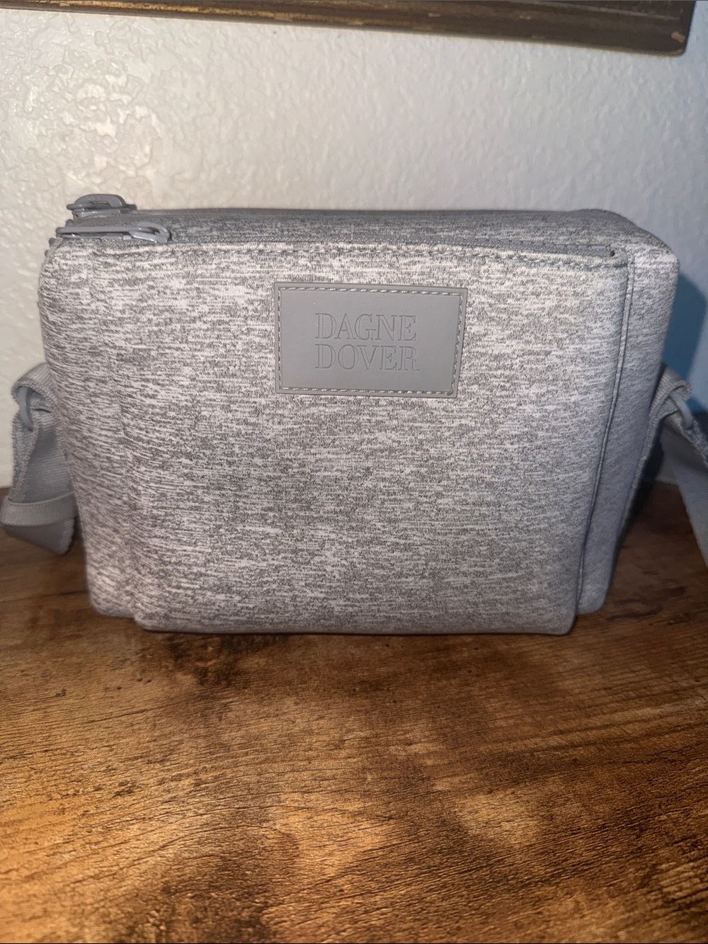 Dagne Dover Light Heather Gray Crossbody Messenger Bag